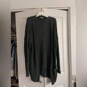 Dark green knit cardigan